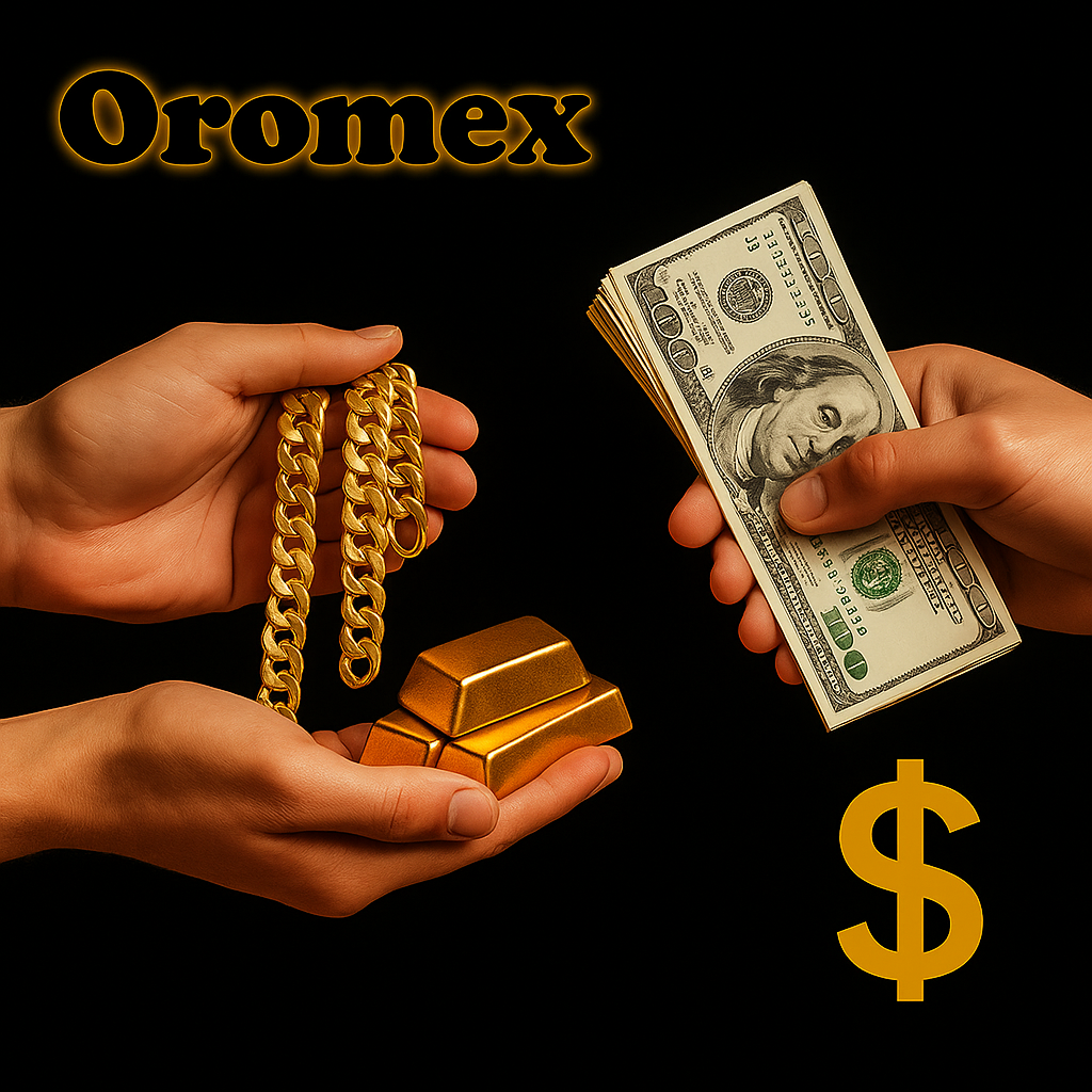 Intercambio de oro por dinero en Oromex